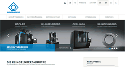 Desktop Screenshot of klingelnberg.de